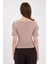 Bej Kayık Yaka Kol Büzgülü Bluz 2515 5