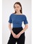 Indigo Kayık Yaka Kol Büzgülü Bluz 2515 2
