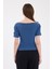 Indigo Kayık Yaka Kol Büzgülü Bluz 2515 5