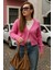 Pembe V Yaka Kadın Triko Hırka MG2462 1