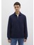 Erkek Lacivert M0S10414-86415 Yarım Fermuarlı Sweatshirt 1