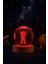 Ledli Usb'li Ahşap Standlı Astronot Temalı Kristal Küre Renkli Rgb Led 3d Oda Masa ve Gece Lambası 1