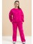Fuşya Payet Işlemeli Şardonlu Kız Çocuk 2li Eşofman Takımı 21426 2