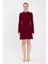 Bordo Balıkçı Yaka Triko Mini Elbise 1907 3