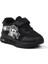 Unisex Bebe Siyah Figürlü Işıklı Cırtlı Sneaker Günlük Spor Ayakkabı 3