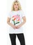 Çiçek Baskılı Tshirt Beyaz 1