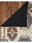 Drom Dokuma Taban Makinede Yıkanabilen Kilim Kaymaz Şönil Retro Halı 4