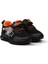 Unisex Bebe Siyah Oranj Figürlü Işıklı Cırtlı Sneaker Günlük Spor Ayakkabı 1