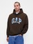 Erkek Kahverengi Heavyweight Oversized Logo Sweatshirt 1