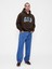Erkek Kahverengi Heavyweight Oversized Logo Sweatshirt 5