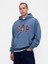 Erkek Mavi Heavyweight Oversized Logo Sweatshirt 1