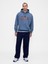 Erkek Mavi Heavyweight Oversized Logo Sweatshirt 5