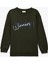 Baskılı Uzun Kollu Bisiklet Yaka Şardonlu Sweatshirt 1