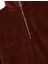 Oversize Uzun Kollu Yarım Fermuarlı Şardonlu Polar Sweatshirt 3