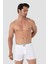 6'lı Paket Beyaz Erkek Penye Havlu Bel Boxer %100 Pamuk 2
