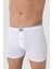 6'lı Paket Beyaz Erkek Penye Havlu Bel Boxer %100 Pamuk 4