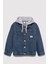% 100 Pamuk Regular Fit Kapüşonlu Çift Göğüs Cepli Kot Ceket Erkek Çocuk Kot Ceket 6111402 1