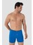 6'lı Paket Mavi Erkek Penye Havlu Bel Boxer %100 Pamuk 2