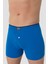 6'lı Paket Mavi Erkek Penye Havlu Bel Boxer %100 Pamuk 4
