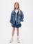 Kız Çocuk Mavi Denim Bubble Şort 3