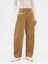 Kadın Kahverengi Mid Rise Twill Barrel Pantolon 8