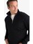 Dik Yaka Yarım Fermuarlı Içi Yumuşak Tüylü Basic Siyah Erkek Sweatshirt X7405AZ/BK81 4