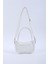 Beyaz SHK198 Suni Deri ,tek Bölmeli, Çıtçıtlı Ayarlanabilir Askılı El, Kol ve Omuz Çantası 4