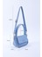 Mavi SHK198 Suni Deri ,tek Bölmeli, Çıtçıtlı Ayarlanabilir Askılı El, Kol ve Omuz Çantası 2