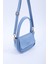 Mavi SHK198 Suni Deri ,tek Bölmeli, Çıtçıtlı Ayarlanabilir Askılı El, Kol ve Omuz Çantası 6