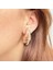 Rose Gold Su Yolu Taş Detaylı Tasarım Küpe 2