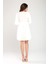 Kadın Ekru Yırtmaç Kol ve Yaka Detaylı Haraketli Etek Elbise 18L6354 3