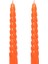 Burgulu Turuncu Şamdan Mum Seti 1