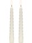 2'li Beyaz Burgulu Şamdan Mum Seti 2