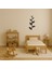 Geometrik Yaprak Desenli Mdf Iç Mekan Tablo - KT9414-3867 3