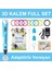 Mavi 3D Kalem Full Set-Adaptörlü-Şablon Kitabı-Filament-Temizleme Çubuğu-Parmak Koruyucu-Anahtarlık 1