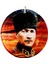 Kalpaklı Atatürk 15 Santimetre Füzyon Cam Duvar Süsü 2