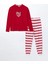 Lcw Dream Kırmızı Bisiklet Yaka Baskılı Kadın Pijama Takımı 5