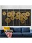 3D Metalik Etkili Modern Duvar Sanatı, Soyut Poster, Altın Efektli Trend Kanvas 4