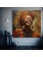 Afrika-Amerikan Pop Art Kadın Tablosu – Renkli Soyut Duvar Sanatı 4