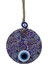 Mandala Desen Mavi Mor Nazar Boncuklu Füzyon Cam El Işçiliği 12 cm Duvar Süsü Nazarlık Hediyelik Eşya 5