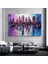 Mor ve Mavi Soyut Şehir Manzarası, Soyut Kanvas Baskı 6