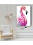 Pembe Flamingo Kanvası, Modern Büyük Boy Hayvan Duvar Posteri 6