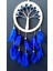 Saks Mavisi Kuş Tüylü Hayat Ağacı Düş Kapanı Dream Catcher Duvar Süsü 1
