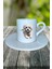 Maltese Terrier Köpek Baskılı Türk Kahvesi Fincanı Tabaklı Kişiye Özel Model 9 1