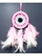 Pembe Dream Catcher Pembe ve Beyaz Kuş Tüylü Düş Kapanı El Yapımı Duvar Süsü 3