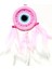 Pembe Dream Catcher Pembe ve Beyaz Kuş Tüylü Düş Kapanı El Yapımı Duvar Süsü 4