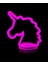Neon Işıklı Unicorn Masa Gece Lambası Pil+Usb 2