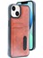 iPhone 14 Kılıf Sara Kartvizitli Deri Kılıf - Taba - NEO8699-2830 1