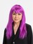 Fuşya Renk Düz Kesim Uzun Parti Peruğu Takma Saç 1