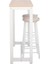 High-Rise 2 Tabureli Yüksek Ayaklı Yemek Masası - Beyaz 120X40X100 4